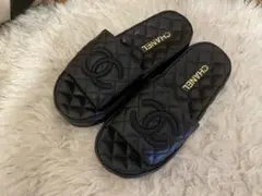 試着のみ シャネル CHANEL キルティングレザーミュール サイズ38C