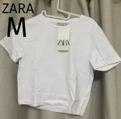 【値下げ】新品　ZARA ザラ　クロップド丈Tシャツ Tシャツ　ミニT トップス