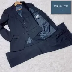 ✨美品✨ ORIHICA オリヒカスリーピーススーツ ブラック　ストライプ　A6