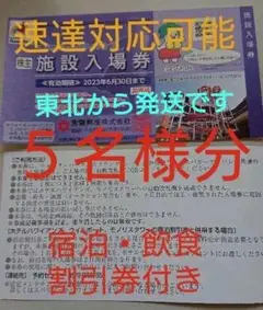 最新です【オマケ2まい】常磐興産株主優待券スパリゾートハワイアンズ入場券5枚など