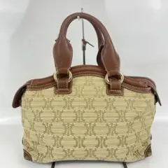 CELINE セリーヌ マカダム柄 トートバッグ ブラウン ベージュ レディース