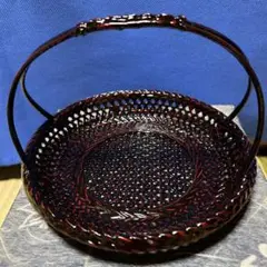 藍胎漆器　手付菓子器
