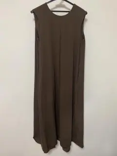 【美品】2way ノースリーブワンピース ブラウン ロングワンピース Elura