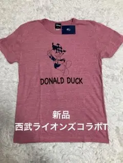 西武ライオンズ　コラボTシャツ　Disney ドナルドダック Lサイズ ピンク
