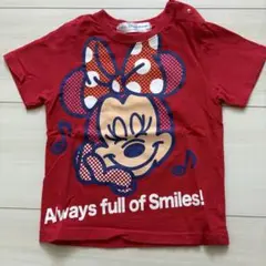 ディズニー　ミニーマウス Tシャツ Mサイズ 赤　80