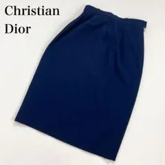 クリスチャン ディオール スカート 高級 ネイビー Mサイズ エレガンス