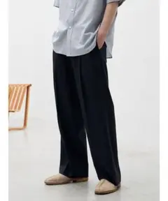 LIDMM SUMMER WOOL WIDE SLACKS