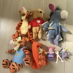 ディズニー ぬいぐるみセット ティガー・プーさん・イーヨー・ピグレット