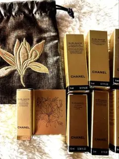 ✨CHANEL ノベルティ巾着✨ サブリマージュ✨スペシャルセット✨ シャネル ノベルティ サブリマージュ 巾着ポーチ (H)17cm×(W