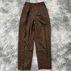 美品✨【HANAI YUKIKO】ブラウン ウール スラックス (M) ビジネス