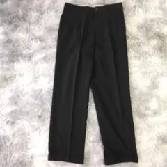 美品✨【FILA】ブラック プリーツ スラックス (L) 大きいサイズ ビジネス
