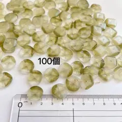100個　蓮の葉っぱ　葉っぱビーズ　ガラスビーズ