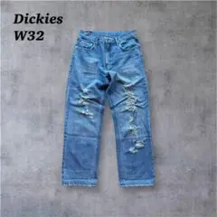 90sDickies W32ヴィンテージデニム　ダメージ加工USA ディキーズ
