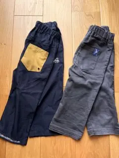 【130男の子】美品KRIFF MAYERパンツ2点セット　ズボンまとめ売り