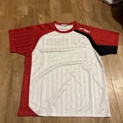 YONEX バトミントンシャツ 赤/白/黒　美品