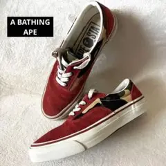 【A BATHING APE アベイシングエイプ】スウェードカモフラ スニーカー