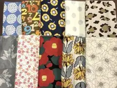 カットクロス生地セット Ｄ　10枚セット各 50×50センチ