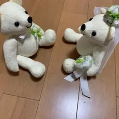 4°C ベア　クマ　結婚式　ウェディング　ぬいぐるみ　2体　ウェルカムスペース