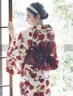 新品未開封 メゾンドフルール夏を告げるコクリコの花浴衣 新品未使用 【浴衣単品】