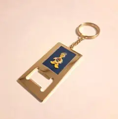 ドナルドダックの栓抜きキーホルダー ゴールド ディズニー 瓶ビール 蓋開け