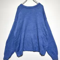 ジュンレッド　極美品　オーバーサイズ 青 ニットセータ　Sサイズ　両サイドボタン