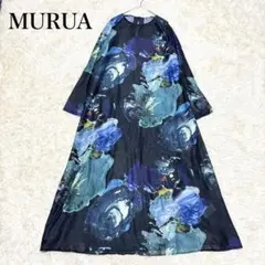 24年 新品 Web限定 ムルーア MURUA ペイントシアーワンピース【F】
