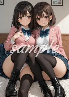 p-14[4K 高画質] A4 ポスター 美少女 美女 かわいい イラスト お尻