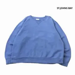 00s ST.JOHNS BAY スウェット トレーナー くすみカラー　水色　L