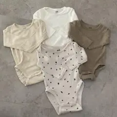 H&M オーガニックコットン ロンパース 4点セット