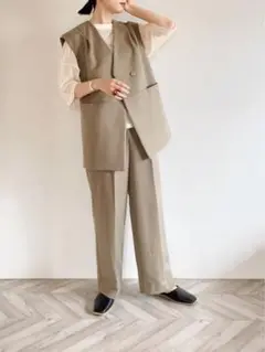 wool twill vest トゥデイフル ウールツイルベスト
