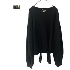 H&M 長袖トップスカットソー　シンプル前結びシャツ　インナー