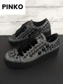 PINKO☆ISEO SNEAKER スタッズ フェルトスニーカー☆37