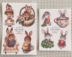 おすそ分け　海外作家様　動物ステッカー　Little Rabbit