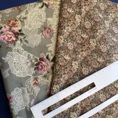 アンティーク シック 花柄 生地セット