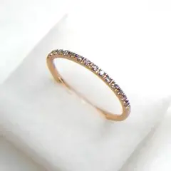 美品✨スタージュエリー K18 ハーフエタニティ ダイヤ 0.08ct 約10号