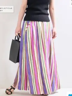 SIMPLICTÉ リネンミックス タックフレアスカート