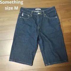古着 Something デニムハーフパンツ 濃紺 M サムシング ジーンズ