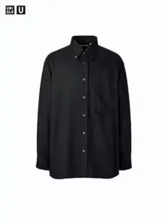UNIQLO U 24AW ユニクロU ドレープシャツ ブラック Mサイズ　新品