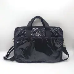 LeSportsac ブラックパテントシル 2way ブリーフケース