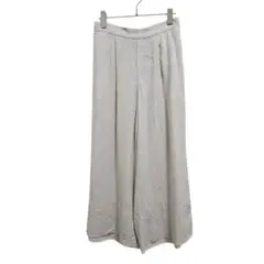 バナナリパブリック 麻 リネン混 ワイドパンツ タック入 S ベージュ