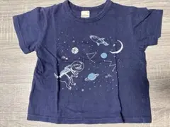 恐竜と宇宙デザイン Tシャツ 90 プティマイン