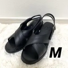 美品✨ナースシューズ　黒　ブラック　オフィスサンダル　M 23cm