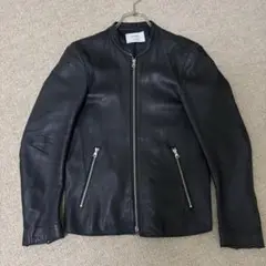 ステュディオス　ラムレザーシングルライダースレザージャケット　サイズ1