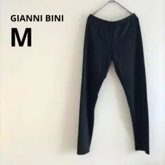 古着 GIANNIBINI レギンス ストレッチ パンツ M ヘビ うろこ 黒