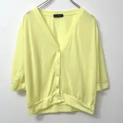 【美品】 薄手カーディガン　羽織り　黄色　冷房対策　M sorridere