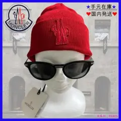 新品★MONCLER モンクレール BERRETTO ニット帽 赤 TG