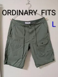 ORDINARY FITS カーキ ハーフパンツ L
