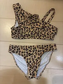 H&M アシメトリー　ヒョウ柄　ビキニ　　キッズ　130cm