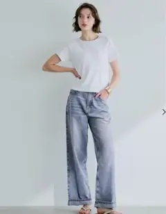 coca サマーデニム　ロールアップパンツ