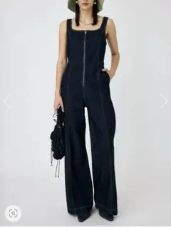 MOUSSY FRONT ZIP FIT サロペット